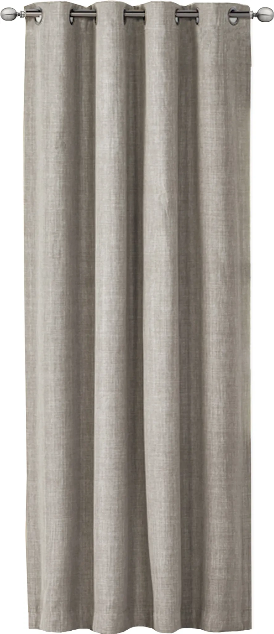 JEMIDI Vorhang 140×245 cm – Hellgrau, Ösen, Leinen‑Optik (blickdicht)