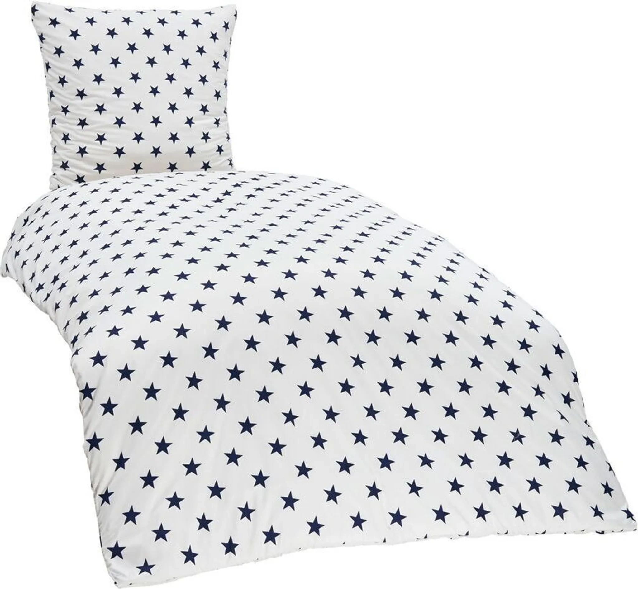 Mikrofaser-Bettwäsche „Stars Pink/Blau“ 135×200 cm – 2-teilig