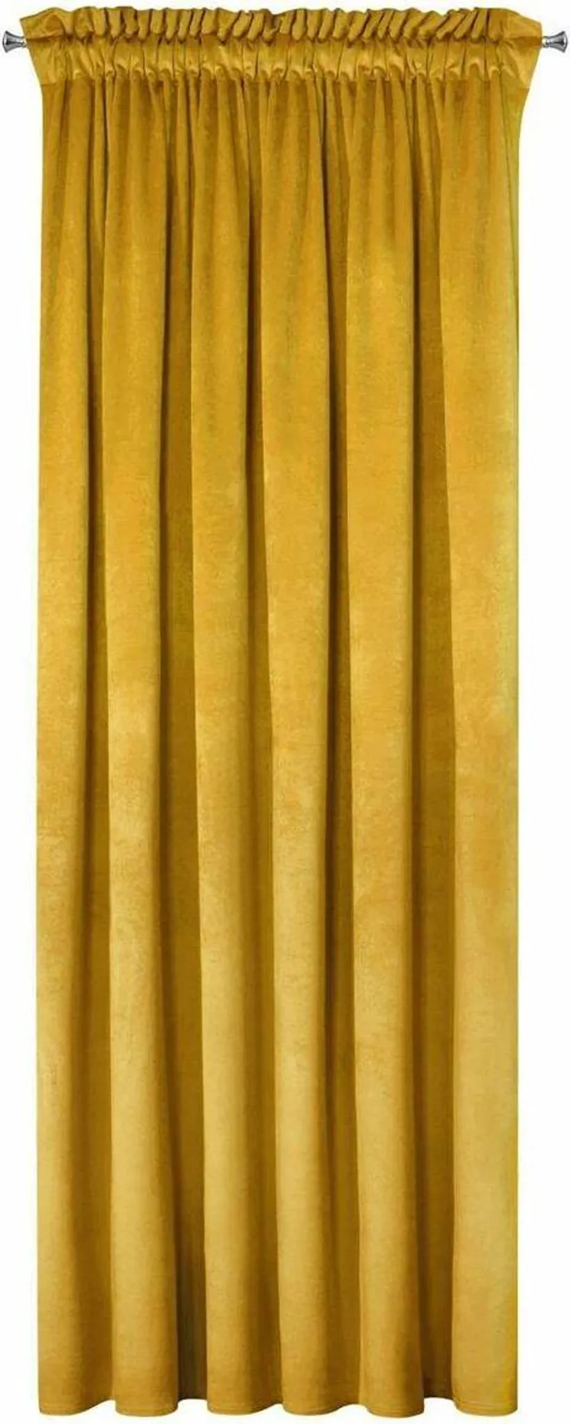 Eurofirany Verdunklungsvorhang 140×270 cm – Gelb, Kräuselband, 1 Stück