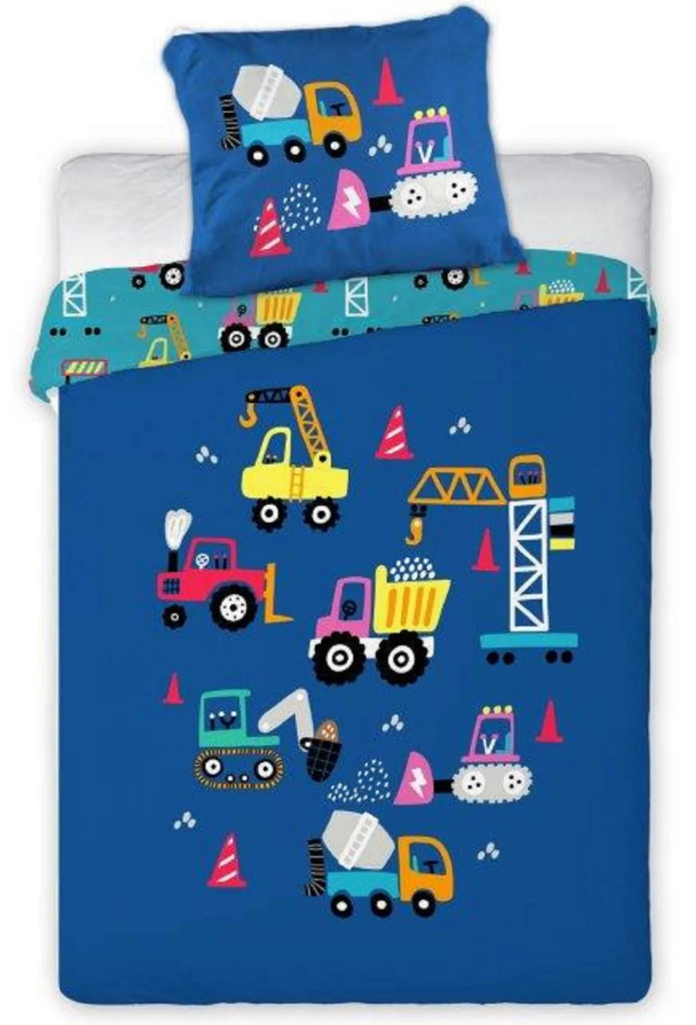 Baby-Bettwäsche „Auf der Baustelle“ 100×135 cm – FARO