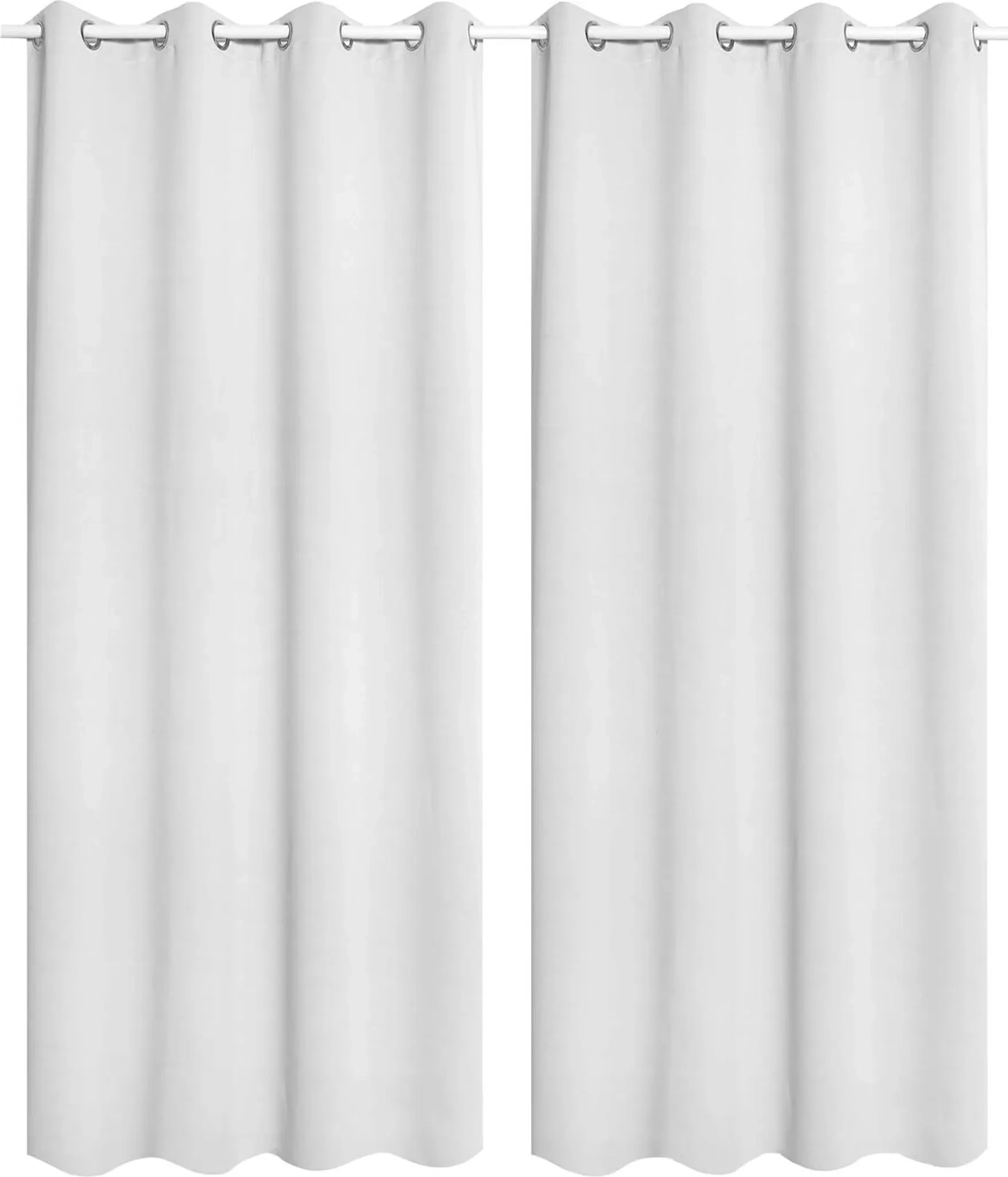 WOLTU Verdunkelungsvorhang mit Ösen 135×245 cm – Weiß, 1 Stück