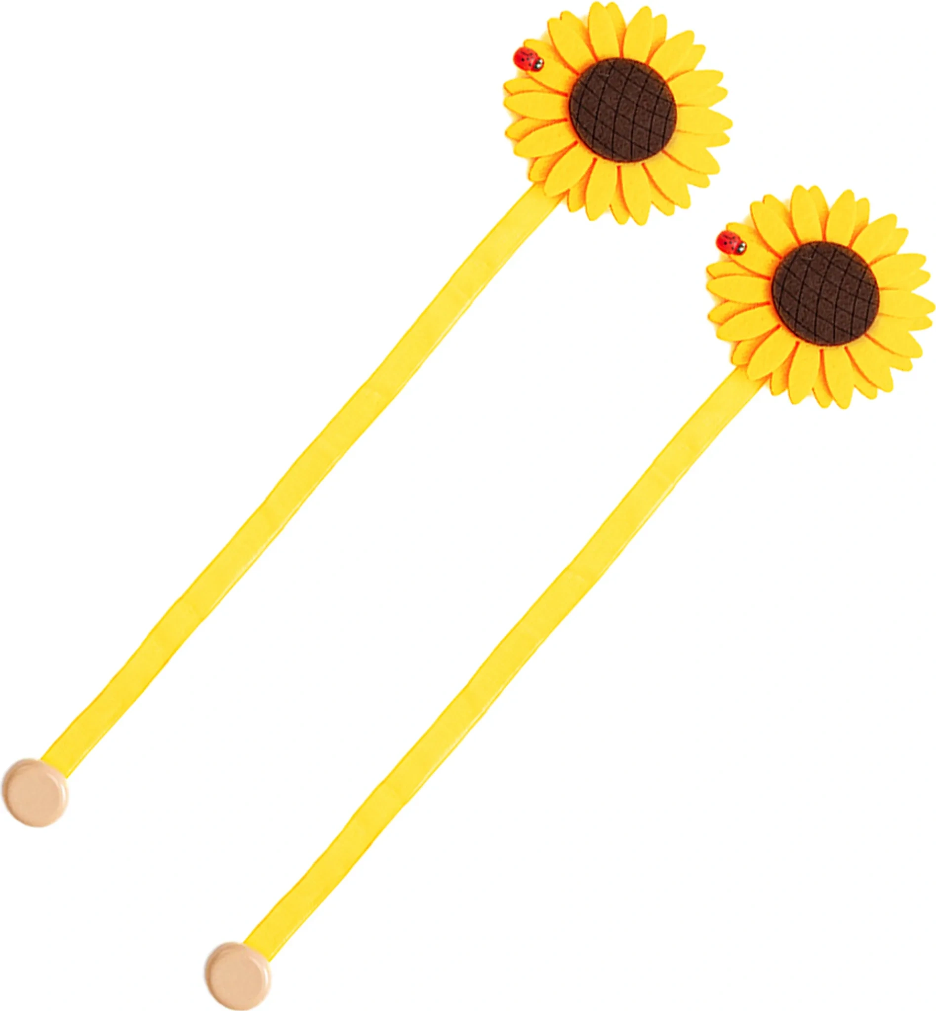 Magnetische Sonnenblumen-Raffhalter – 2 Stück, Landhausstil, Vliesstoff