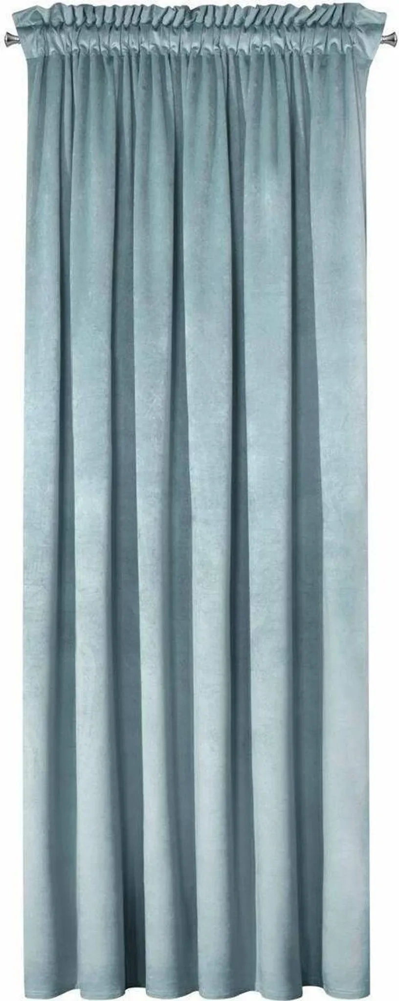 Eurofirany Samtvorhang ROSA 135×270 cm – Seegrün, 1 Stück