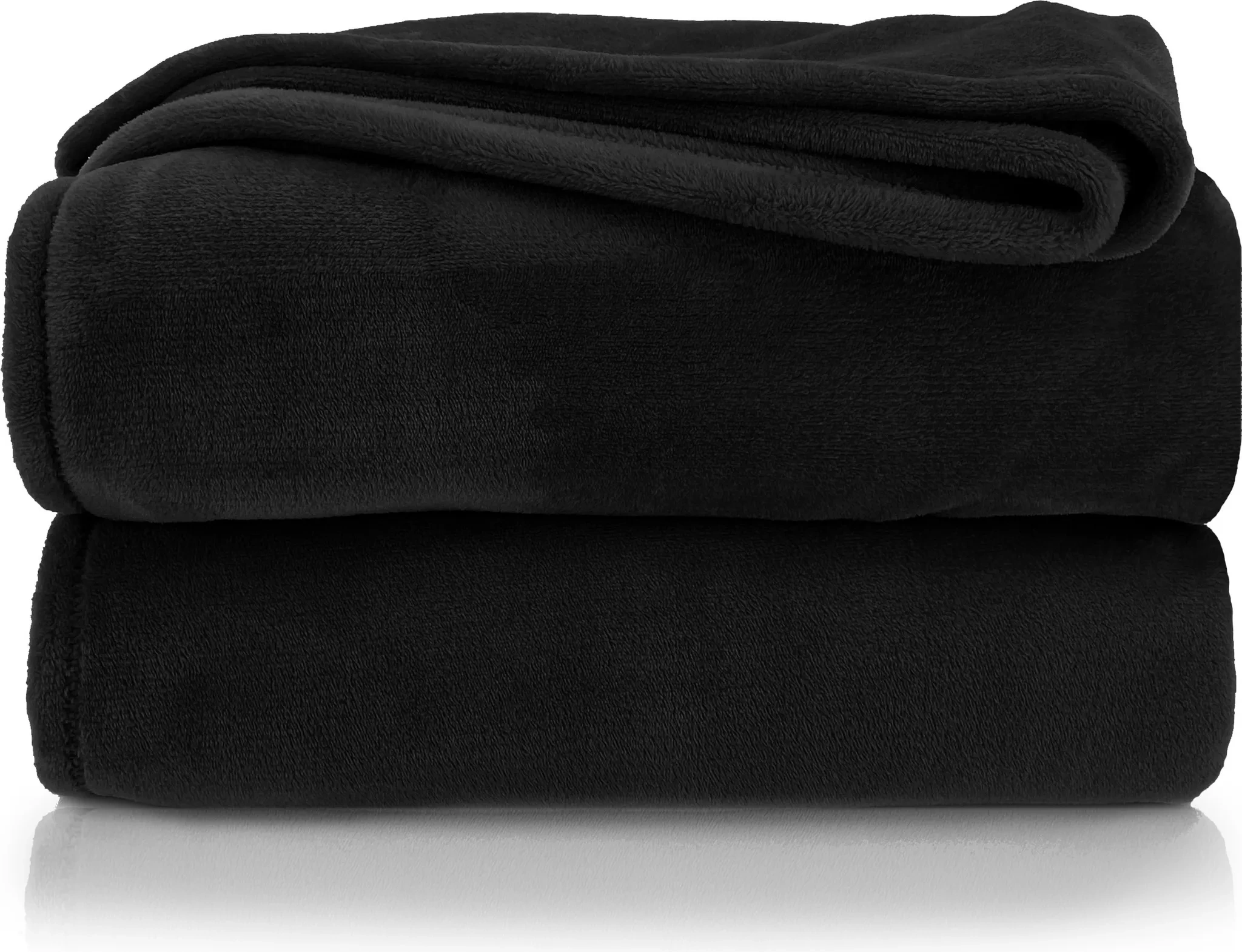 Superweiche Flanell Sofadecke 240×220 cm – Schwarz