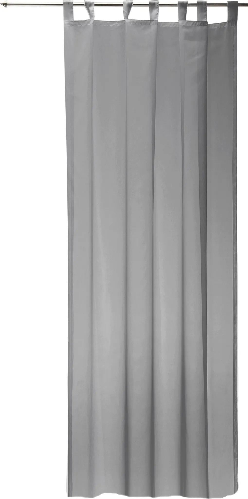 Organza Gardine 140×245 cm – Grau Transparent mit Schlaufen