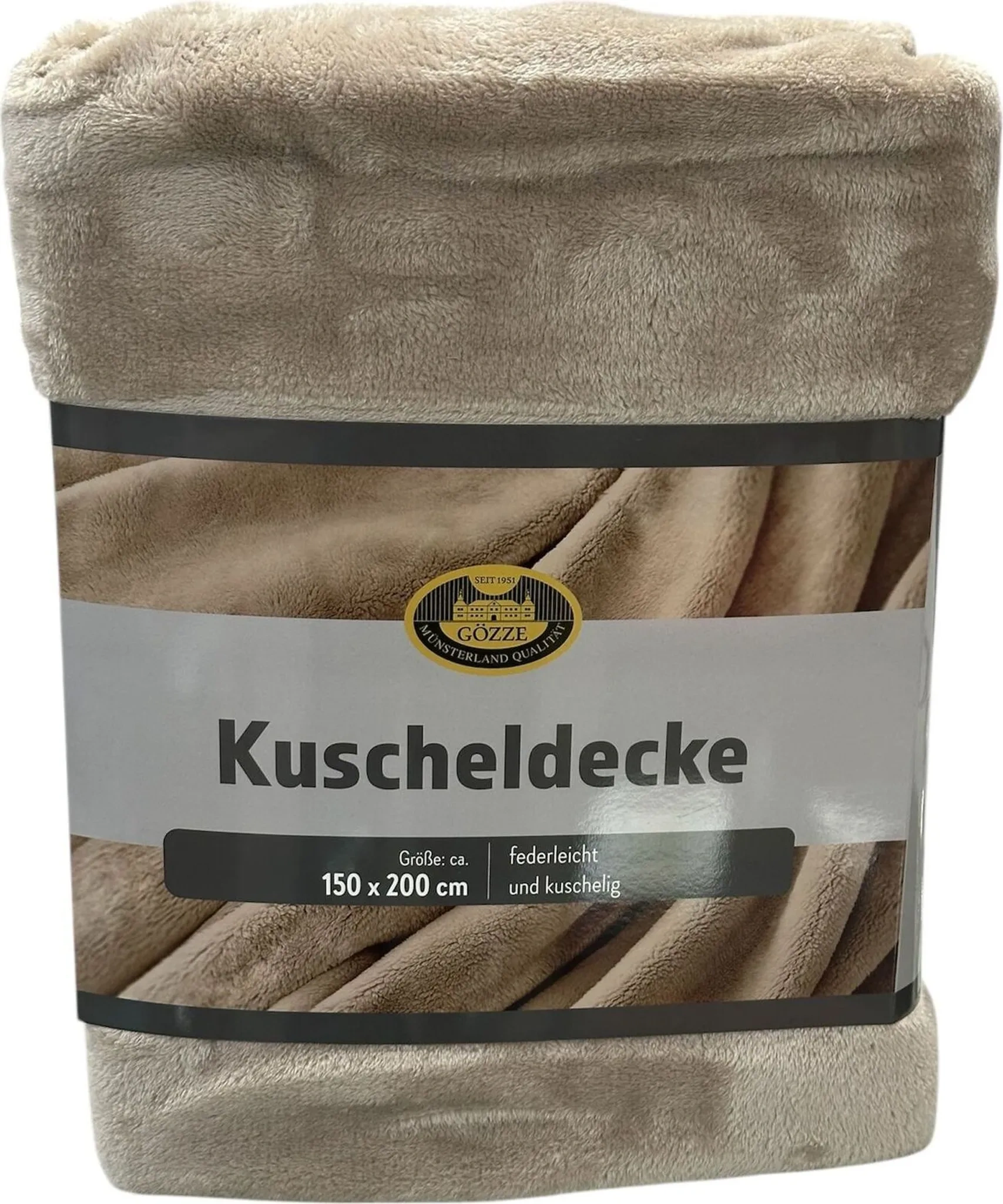 Gözze „Memphis Premium“ Kuscheldecke 150×200 cm – Taupe