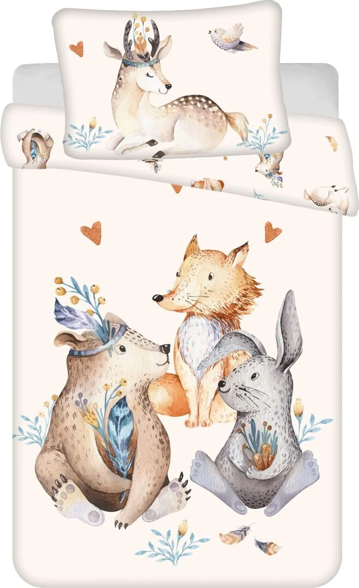 Baby Bettwäsche-Set „Waldtiere“ 100×135 cm – Jerry Fabrics