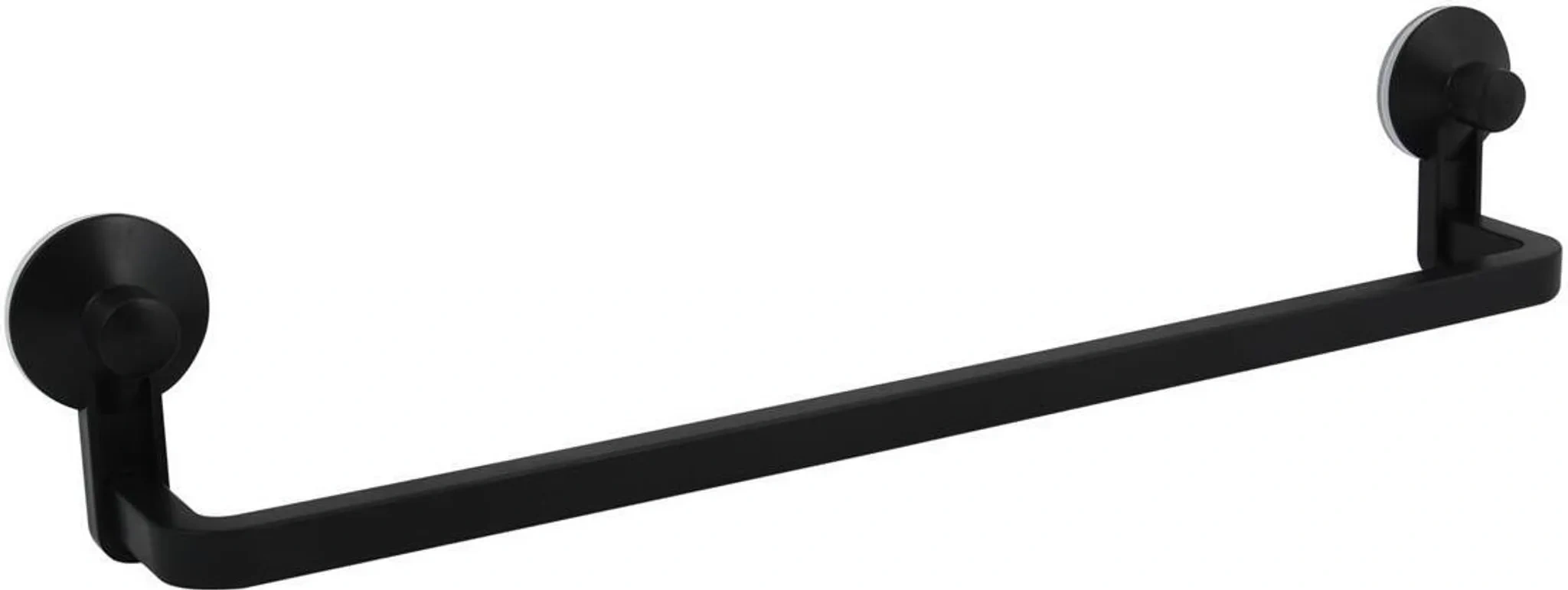 MSV Handtuchstange 53 cm – Schwarz, mit Saugnäpfen