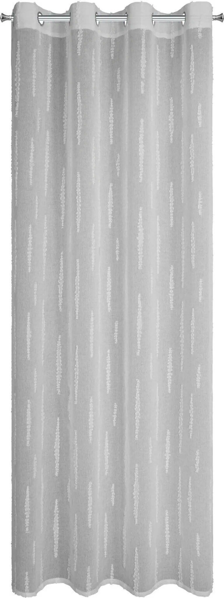 Eurofirany Vorhang „ALENI“ 140×250 cm – Silber, Ösen, 1 Stück