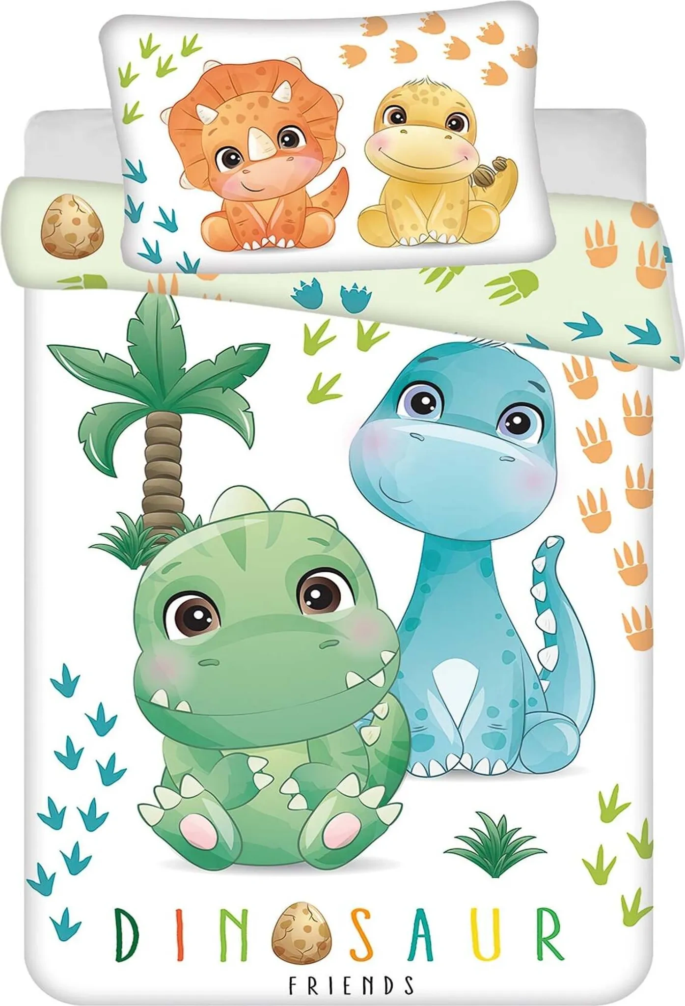 Baby Bettwäsche-Set „Dino Friends“ 100×135 cm – Jerry Fabrics